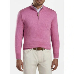 Peter Millar Crown Soft 1/4 Zip Cotton Silk Sweater Size Medium